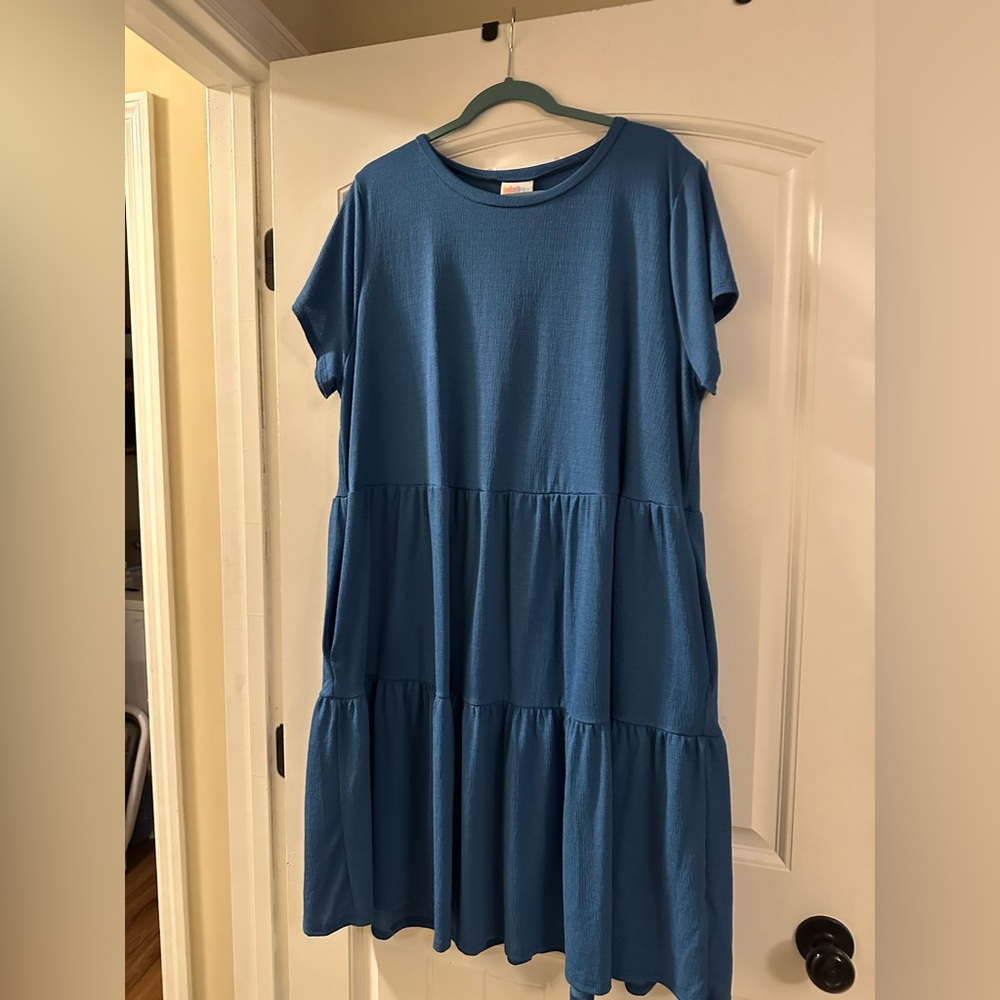 LuLaRoe Blue Midi Dress